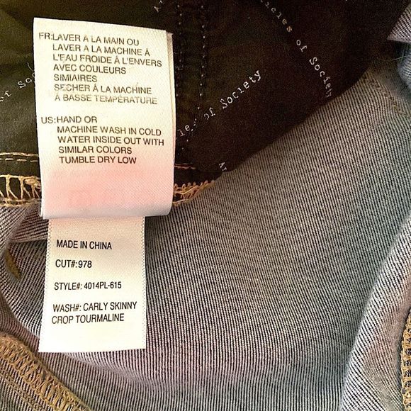 Articles Of Society Jeans Women's Carly Skinny Crop Tourmaline Size 27 R… - Picture 4 of 9